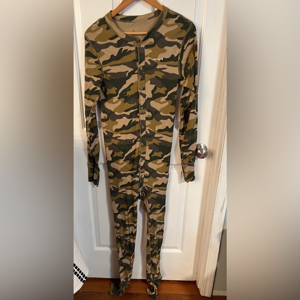 Carhartt Mens mid weight cotton Union suit size M, pet friendly